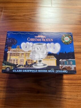 National Lampoon's Christmas Vacation Clear Glass Griswold Moose Mug